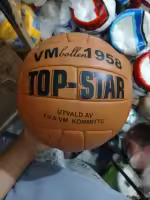 Vintage Leather 1958 Top-Star Hand Stitched Football | Classic Retro Leather Style Football | Vintage leather football |