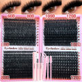 Show-Stopping Top & Bottom Lash Kit – 250/740 Cluster Shell Fluffy Volume, Mix-&-Match Lengths & Styles! Killer for Any Look. 