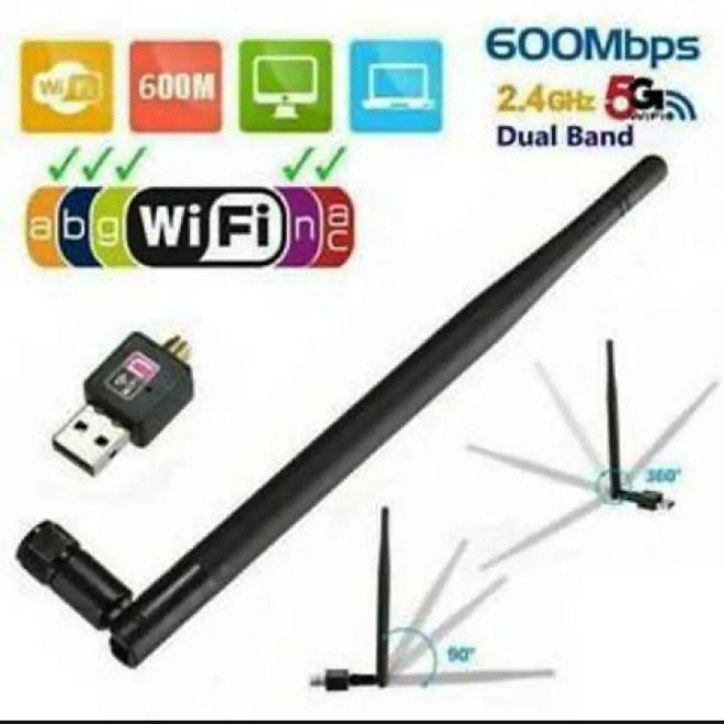 Original Wifi Adapter Antina For Pc 300mbps Long Range  - Wireless N USB Antenna DVR WIFI Internet Connector Adapter Receiver Device For PC And Laptop - Support Windows & MAC & Linux Best USB Mini Wireless Wi-Fi Adapter catcher Dongle Receiver Network LAN