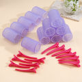 24pcs/Set Self Grip Hair Rollers No Heat Hair Clip Curlers Heatless Curls Hair Bangs Volume Self-adhesive Hook DIY Styling Tools. 