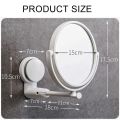 Rotating Plastic Folding Vacuum Suction Round Bath Accessorie Makeup Supplies Vanity Mirror Shave Mirrors Wall Hang Bath Mirror.
