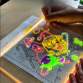 LED Note Board Kid Drawing Toy Luminous Wordpad LED Drawing Board DIY Acrylic Board with Colour Pens Blackboard with Night Light. 