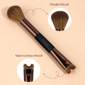 MAANGE Double Head Foundation Nose Contour U-Shaped Makeup Brush Easy Modification of Nasal Shadow Flawless Facial Makeup Brush. 