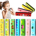 Children Wooden Harmonica Orff Instrument 16holes Kindergarten Beginners Musical Instruments Cartoon Early Education Toys TMZ. 