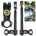 Motorcycle Bicycle Selfie Stick Monopod Mount Handlebar Bracket for Insta360 X5 X3 X4  Hero 13 12 11 10 9 8  Accessories. 