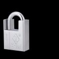 Silver 50mm 60mm long and short plated steel padlock, gun ball lock system 2 sides anti locksmith. 