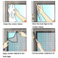 Window Screen Netting Mesh Curtain DIY Self-Adhesive Net Curtain Screen Protector for Home Office in Hot Summer. 