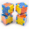 3D Maze Magic Cube Six-sided Transparent Puzzle Speed Cube Rolling Ball Magic Cubes Maze Toys for Children Stress Reliever Toys.