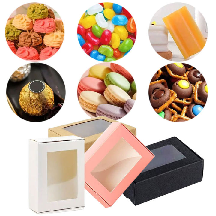 10pcs%20Square%20Cake%20Carriers%20Clear%20Windows,%20White%20Paper%20Boxes%20For%20Pies,%20Donuts,%20Muffins,%20Chocolates,%20Ideal%20For%20Weddings,%20Parties%20-%20Image%205
