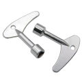 2PC Silver Inner Triangle Key Wrench Set for Household Elevator Water Meter Electric Control Cabinet And Valve Universal Tool Ki. 