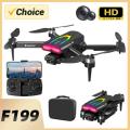 F199 Drone HD 4K 8K HD Dual Camera Professional RC Foldable Quadcopter Aerial Photography FPV. 