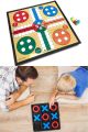 2 In 1 Magnetic Ludo x Tic Tac Toe Board Game - Ludo Board Game-Tic Cross Board Game- Big Size Magnetic Ludo- Board Games For Kids. 