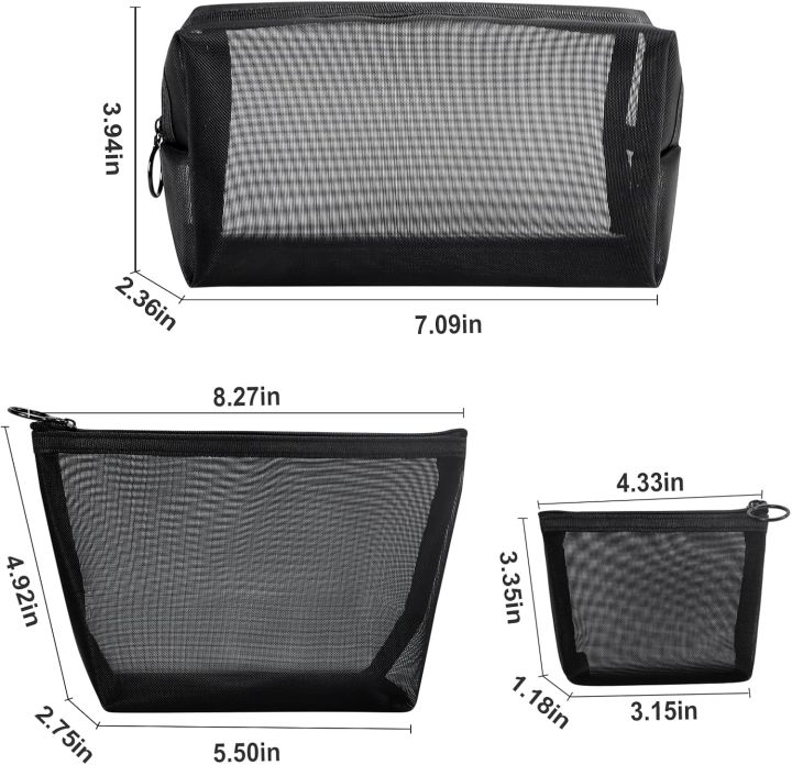 Aosbos%203-Pack%20Mesh%20Cosmetic%20Bag%20Set%20-%20Travel/On-The-Go%20Makeup%20Storage,%20Zipper%20Closure%20Small%20Pouch%20-%20Image%202