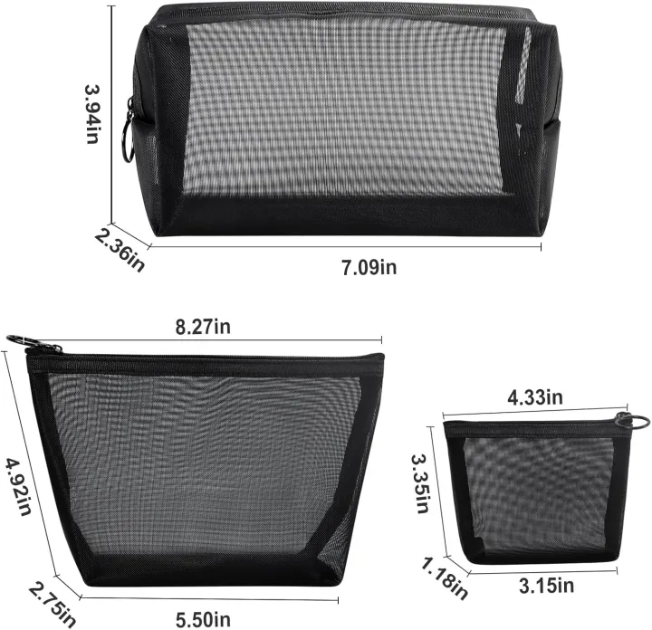 Aosbos%203-Pack%20Mesh%20Cosmetic%20Bag%20Set%20-%20Travel/On-The-Go%20Makeup%20Storage,%20Zipper%20Closure%20Small%20Pouch%20-%20Image%202