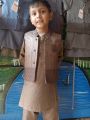 kameez salwar with vascoat  koti Kavi salwar kameez salwar with koti 1 year to 12 year baby boy koti wala suit for boys. 