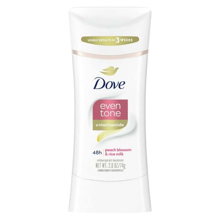 Even Tone Women's Antiperspirant Deodorant Stick Peach Blossom & Rice Milk for All Skin, 2.6 oz 74gm