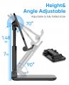 Adjustable Cell Phone Stand, Foldable Phone Holder Tablet Stand for Desk, Angle Height Adjustable Cell Phone Stand universal and foldable phone stand, mobile desktop phone stand adjustable for video calls, portable phone stand, (No Color Choice). 