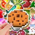 50Pcs Pixels Game Cartoon Stickers Mobile Phone Case Luggage Skateboard DIY Decorative Waterproof Stickers For Kids Toy. 