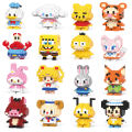 Nano Blocks Ange Spongebob Squarepants Cute Doll Building Blocks Zootopia Assembly Model Toy Gift for Girls Children. 
