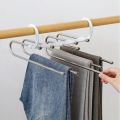 Almari Cloth Hanger | 5-Layer Non-Slip Hanger – Space-Saving Closet Organizer for Trousers, Skirts & Scarves. 