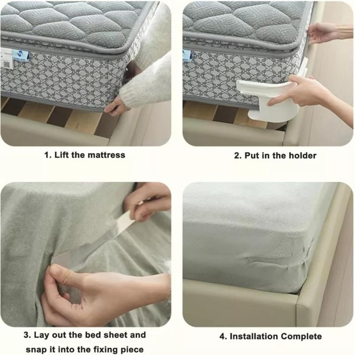 Bed%20Sheet%20Holder%204Pack%20Ultra%20Secure%20Mattress%20Fit%20Slipping%20Wrinkles%20Adjustable%20and%20Durable%20Elastic%20Straps%20with%20Extra%20Strong%20Grip%20-%20Image%204