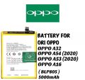 OPPO A53 2020 A32 2021  A54 A54 4G A74 5G A53S A16 A16S A54S A33 2020 A93 5G Battery BLP805 5000mA Phone Battery. 
