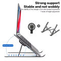 Aluminum Laptop Stand cooler Foldable Notebook Computer Cooling Pad Portable Stand For tablet, Laptop Stand with Fan. 