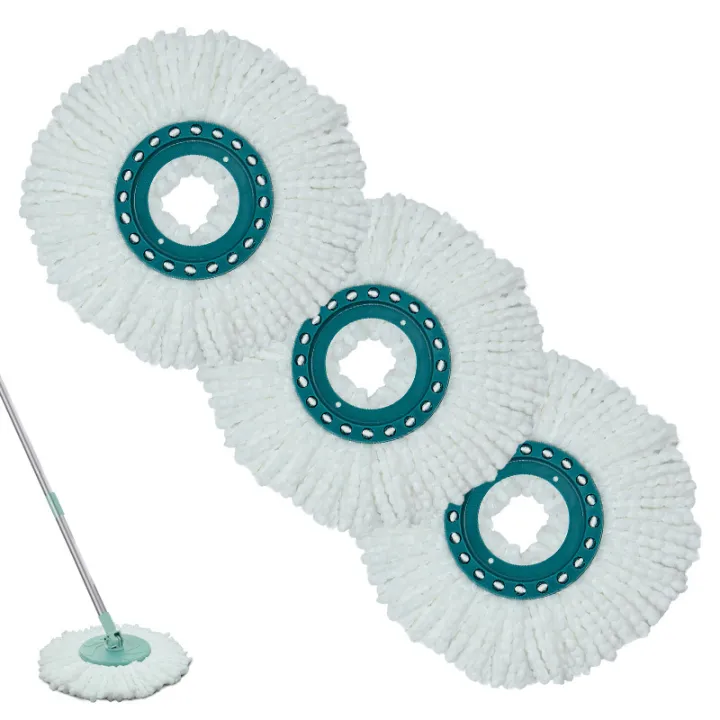3PCS Microfiber Replacement Head Hands-free Rotating Mop Cloth for ...