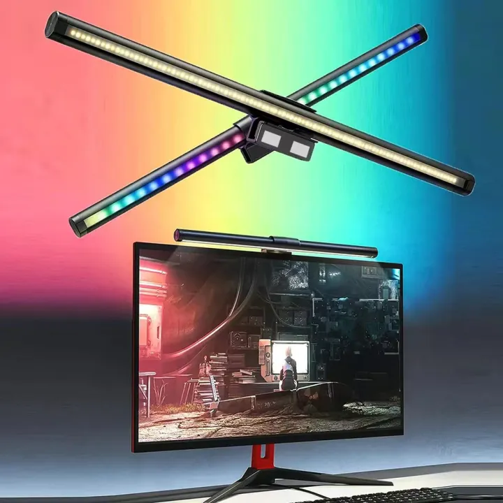 Monitor Drop Light LED Screen Hanging Light with USB Power Supply Stepless Dimming Eye ...