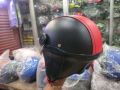 Half Face Cap Helmet Red & Black.