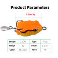 2.5cm/3g 1pc/16pcs Mini Bullfrog Soft Lure Imitation Bait Thai Style Black Frog Imitation Lure Trout Fishing Lure.