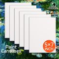 5x7in 2/4/6pcs Canvas Board Bulk,Art Painting White Blank Canvas Panels for Acrylic,Gouache,Oil,Painting,Drawing,Flow Pouring. 