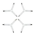 4 PCS Bed Sheet Holder Straps, Elastic Mattress Corner Clips 3 Way Fitted Bed Sheet Fastener Suspenders Grippers sheets  bedding. 