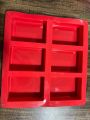 6 Square Silicone Mold for Making Soaps 3D Plain Soap Mold Rectangle DIY Handmade Soap-silicon soap mold low price-silicon soap mold 1 piece. 