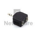 3.5mm to dual 3.5mm stereo splitter head plug audio audio splitter plug audio output into 2 way sound. 