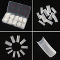 500 PCS / Box Clear Natural Artificial Fake Nail Tips Full Half Cover French False Nails Mixed Sizes Extension Long Tips. 