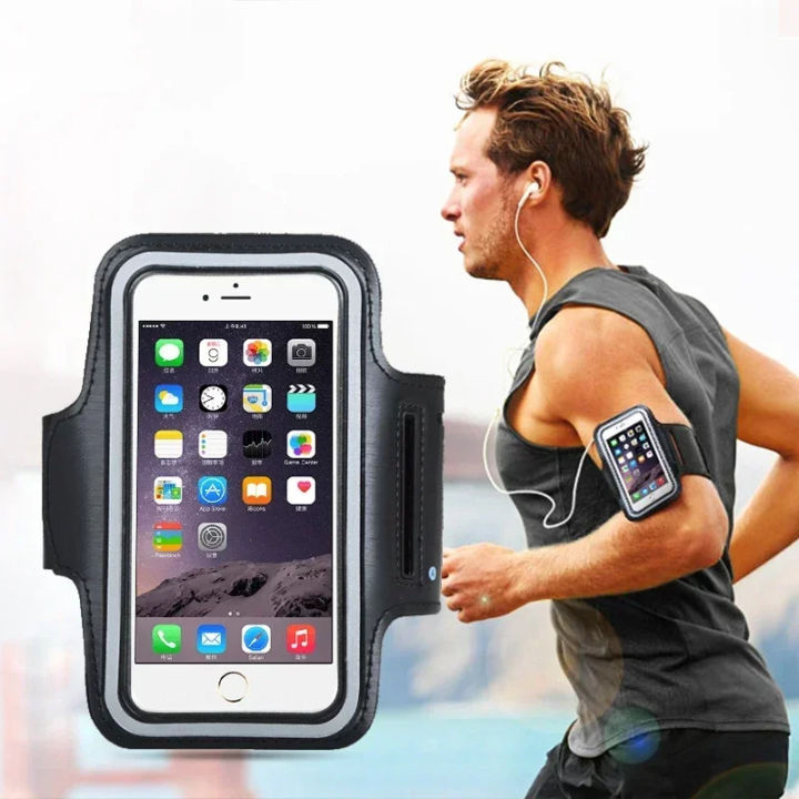 Running Armband for iPhone 13 14 15 with Card Slot & Key Pockets, Sports Arm Bands Cell Phone Holder Fit Up to 6.5 Inch