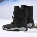 Brand Men's Winter Shoes Waterproof Men's Boots Warm Plush Couple Snow Boots Outdoor Non-slip Hiking Boots Men Work Ankle Boots. 