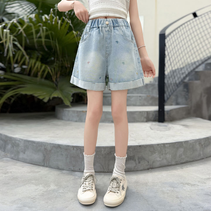 Girls'%20summer%20versatile%20%20love%20denim%202025%20new%20product%20summer%20thin%20fashion%20jeans%20casual%20sports%20shorts%205-15%20years%20old%20-%20Image%205