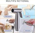 Muslim shower Toilet shower Steel Only handle Brown Silver Black Golden with and with out pipe chain Stainless steel hand shower or bathroom, washroom kitchen set with holder, hook Shattaf shower Back Push shower Head high pressure water look alike VRH. 