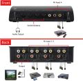 GE 4-Way RCA Switch AV Splitter Switch, for Connecting 4 RCA Output Devices to Your TV, S-Video Support, Audio/Video, Game Consoles, DVD, VCR, 38807. 