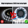 5V 2835 LED Strip Light White Warm White Flexible Cuttable Adhesive Tape for TV Backlight DIY Cabinet Shelf Home Decor Lighting. 