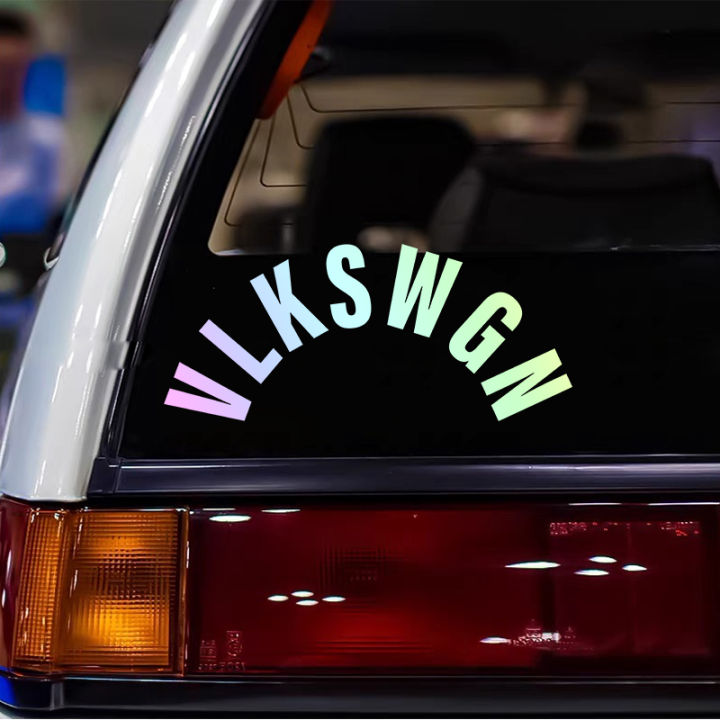 VLKSWGN Rear Wiper Window Car Stickers German Vinyl Text Style ...