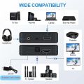 4K HDMI Audio Extractor HDMI Audio Splitter HDMI to Toslink+Aux Audio+HDMI Video Converter Splitter for PS4 PS5 HDTV DVD.
