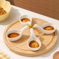 A lovely and cute swan shape ceramic seasoning dish, 40ml, soy sauce dish, chili dish, mustard dish, ketchup, salad sauce dish. 