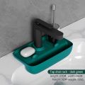 The Kitchen Drain Basket Silica Gel Faucet Drain Mat Bathroom Soap Holder Wash Basin Top Drying Basket.
