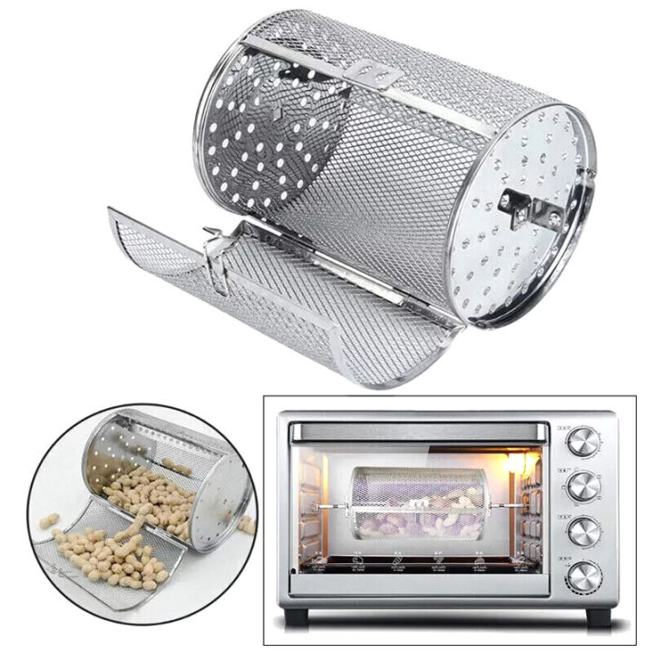 Stainless%20Steel%20Grill%20Rotisserie%20Oven%20For%20Kitchen%20Fry%20Basket%20Coffee%20Bean%20Grilled%20Cage%20Drum%20Rack%20Air%20Fryer%20Accessories%20-%20Image%204