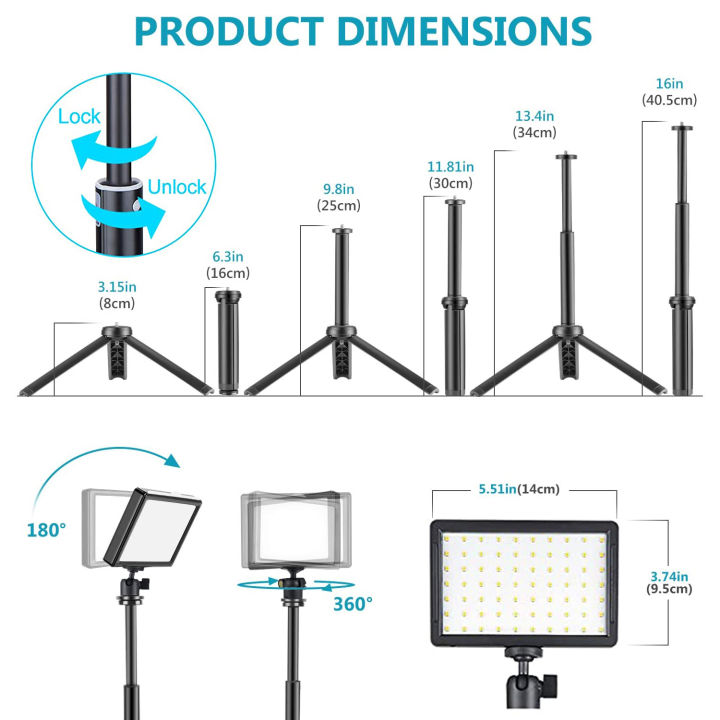 SIRUI E30B LED Video Light Panel, 0%-100% Dimmable, 2800K-7000K Bicolor, CRI 96 TLCI98, Ultra Compact Soft Light Panel with Grip for Studio Photography, Streaming, YouTube
