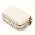 Women Zipper Short Style Purse Lychee Pattern Fashion Large Capacity Multi Card Slot Coin Purse With Zipper. 