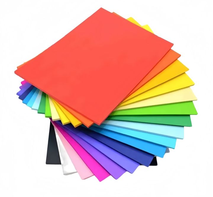 A4 Size Multicolor Computer Paper | 8–10 Mixed Color Sheets Pack | Premium Quality Craft, Office & School Paper